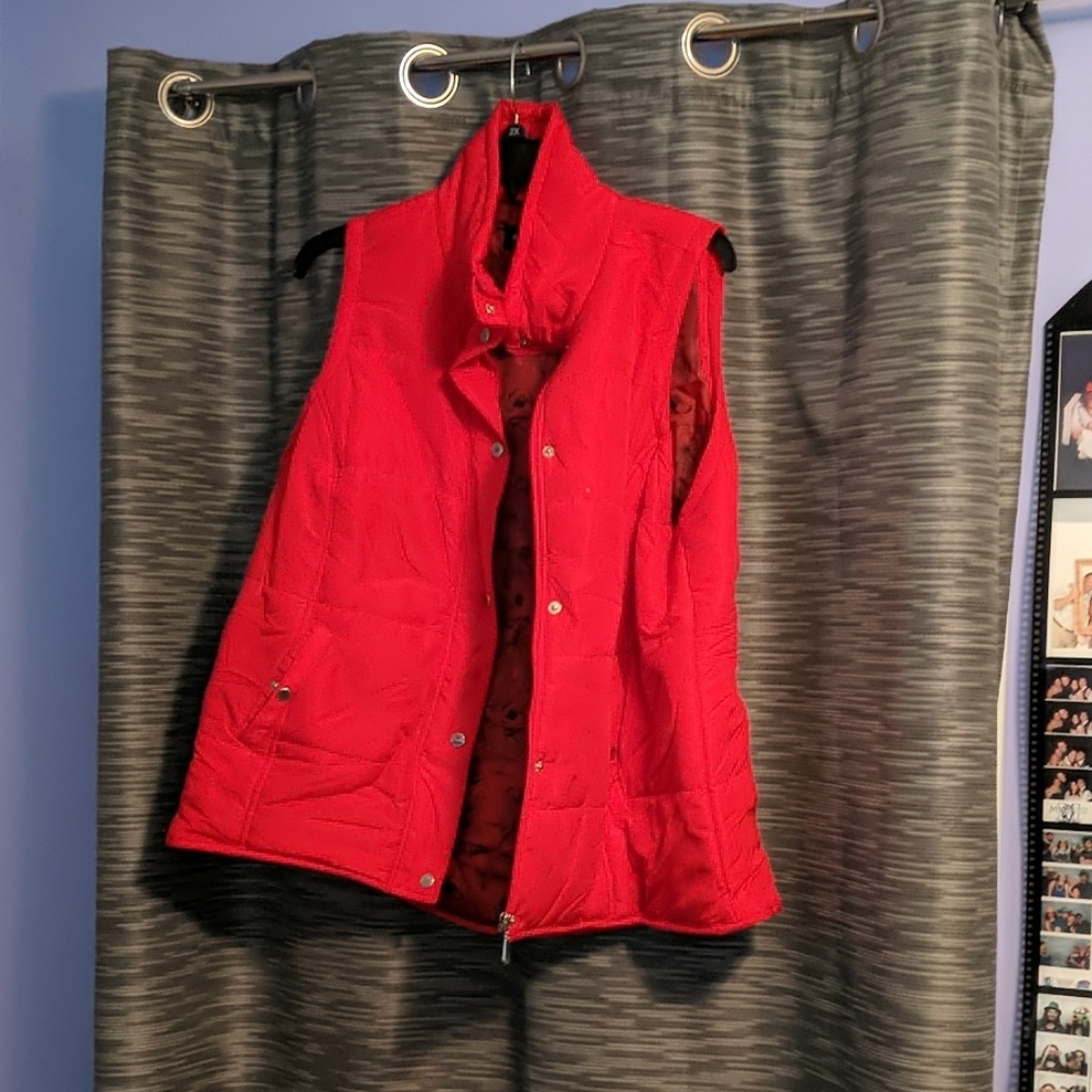 Red winter vest